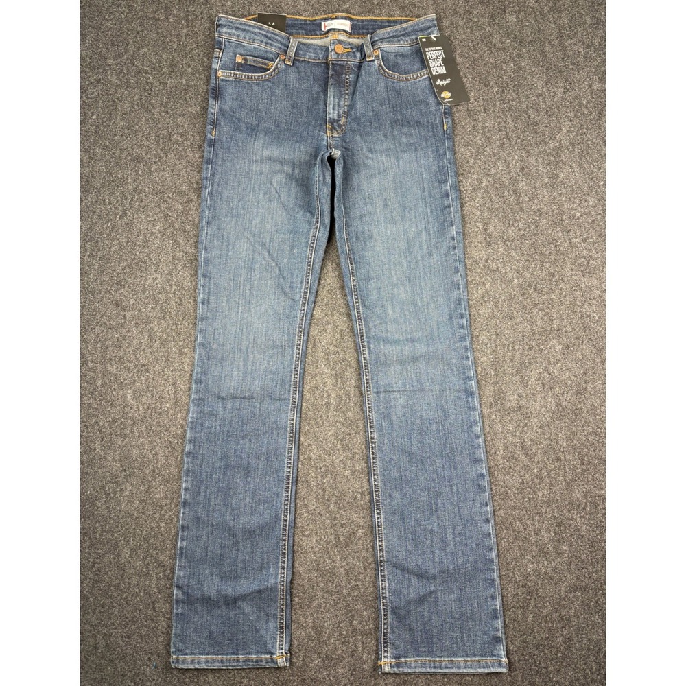 Dickies Womens Perfect Shape Straight Leg Jeans Blue Denim 4/27 Regular NWT